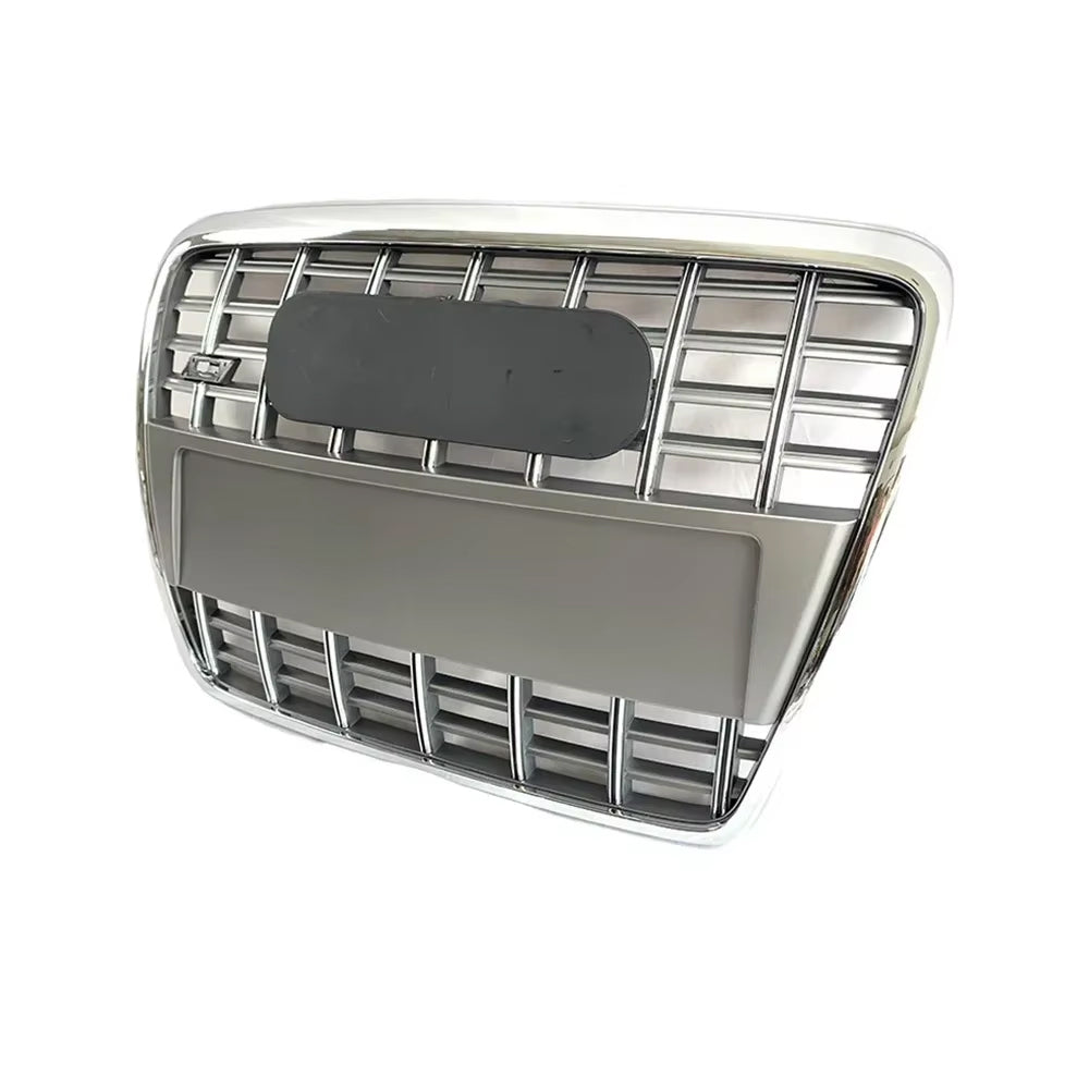 2005-2011 Audi A6 S6 C6 To S6 Style Front Bumper Grille Grey And Chrome Trim Grill High Quality Upper Grille