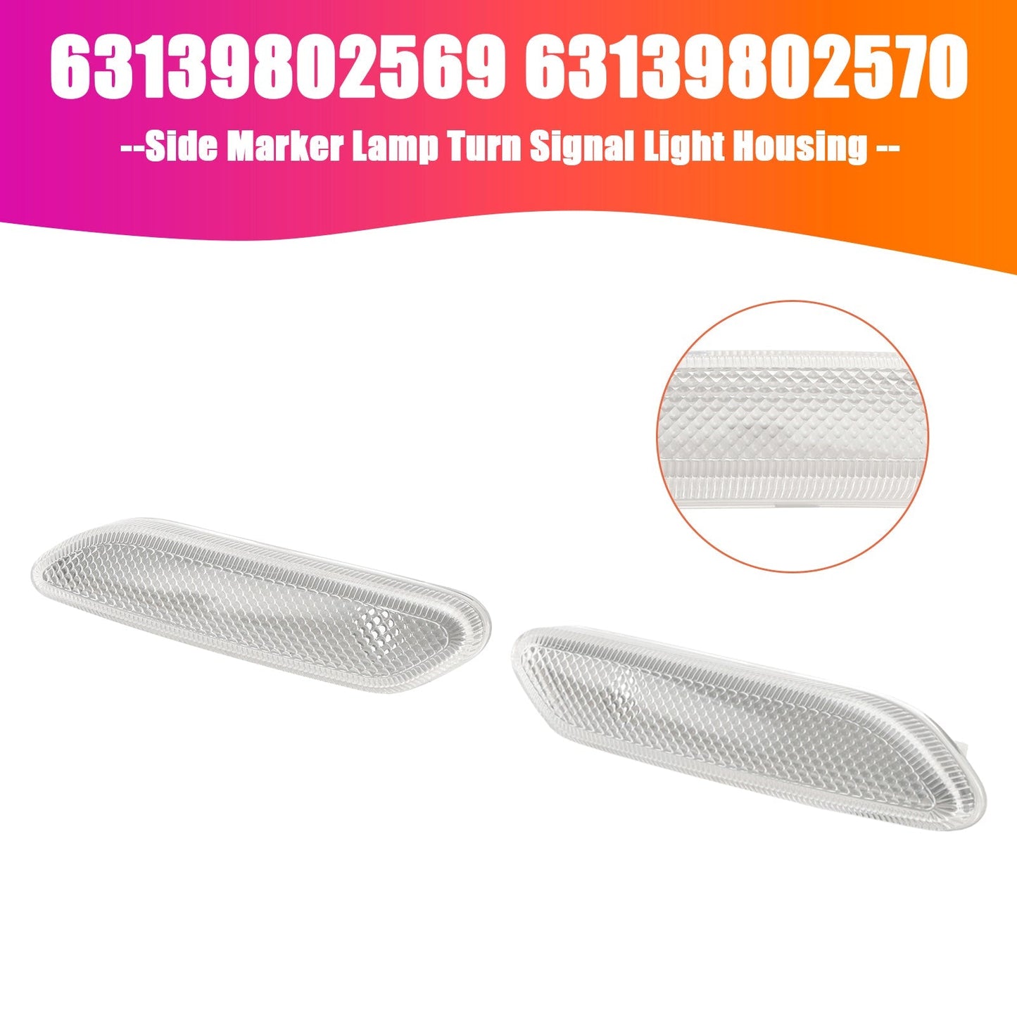 Paire de boîtiers de clignotants et de feux de position latéraux pour MINI R60 COUNTRYMAN 2010-2017 63139802569 63139802570