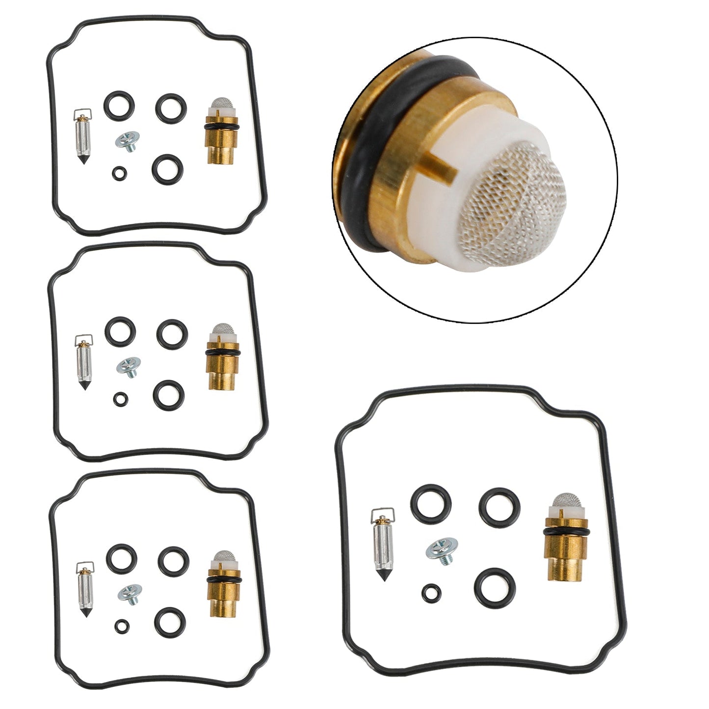 Kit de reparación y reconstrucción de carburador 4X compatible con Yamaha FZR400(1WG)R/RR 88-1990