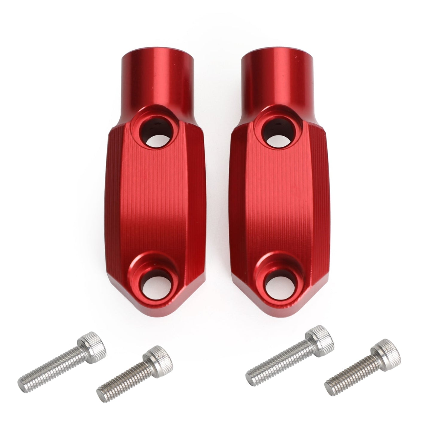 Paire de colliers de serrage pour maître-cylindre avec support de rétroviseur 10 mm x 1,25 mm pour guidon de 22 mm