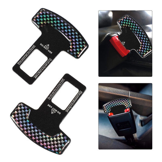 No More Beeping! 2Pack Car Seat Belt Alarm Eliminators Universal Buckles to Silence Seat Belt Alerts