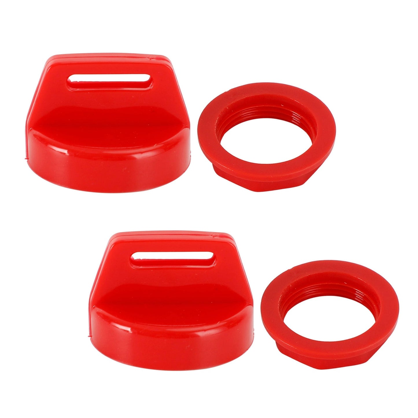 Lot de 2 caches de clé de contact rouges avec écrou pour Polaris RZR XP 570 800 900 1000 5433534