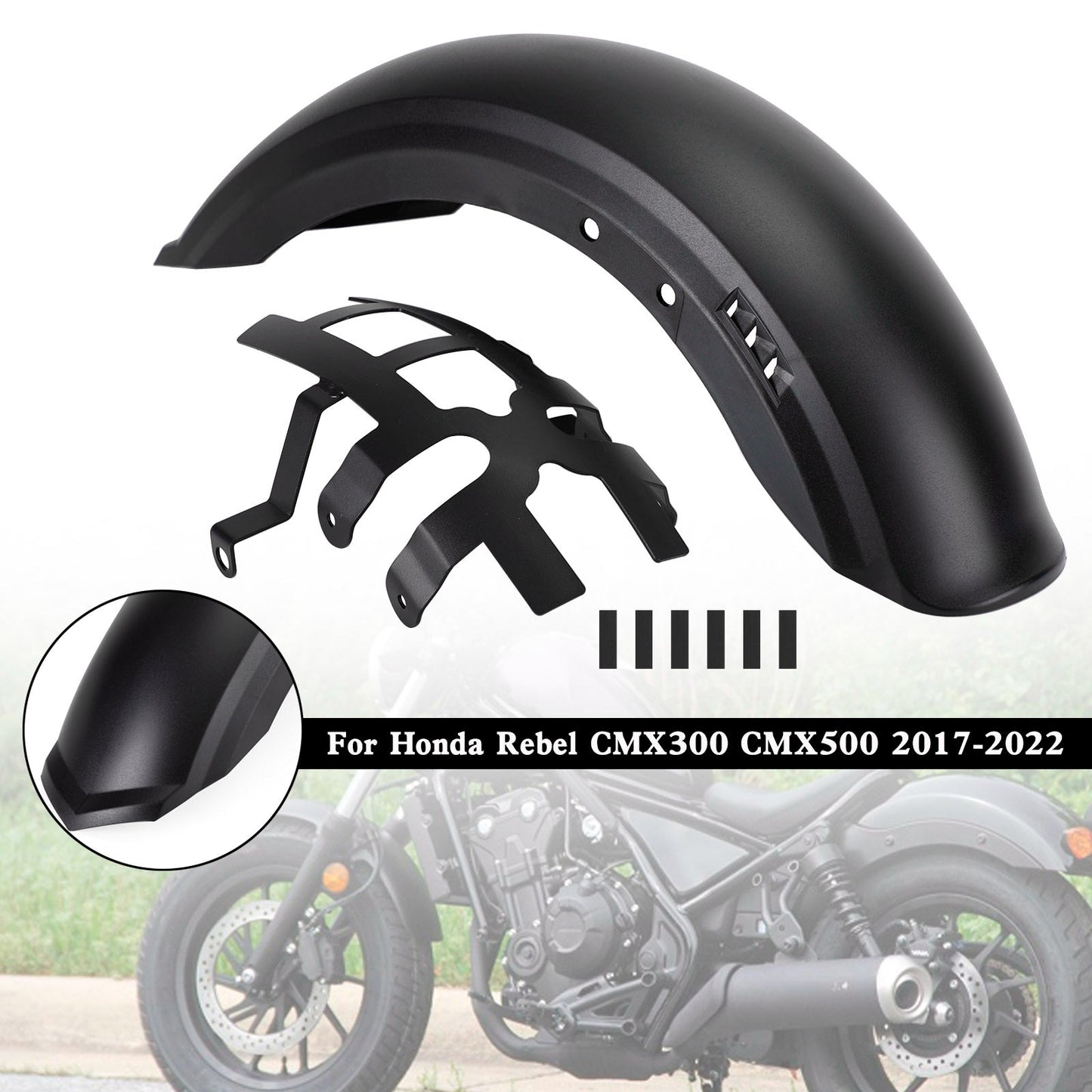Front Fender Mudguard Fairing For For Honda Rebel CMX300 CMX500 2017-2022