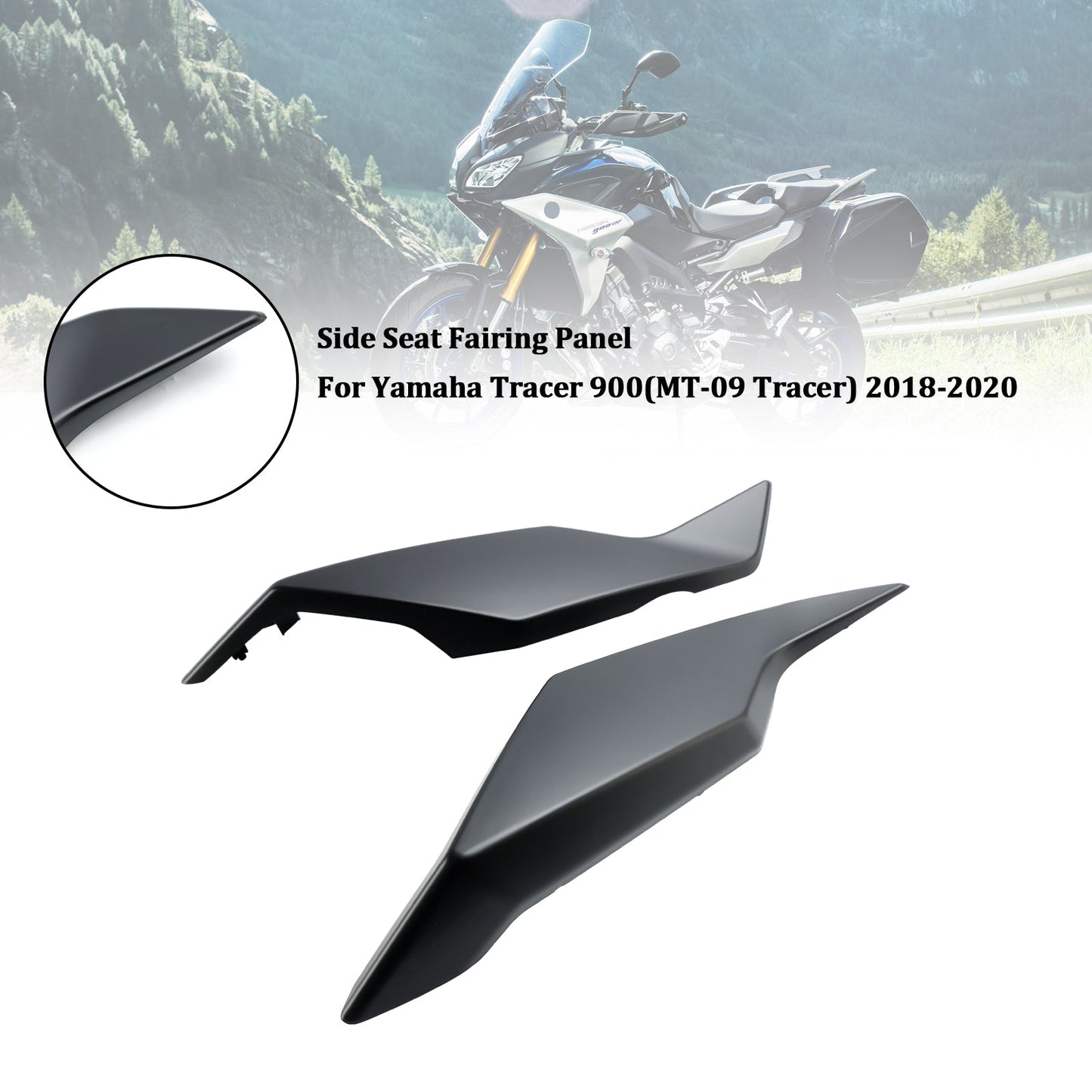 2018-2020 Yamaha Tracer 900 / GT Rear Tail Side Seat Fairing Panel Matte Black