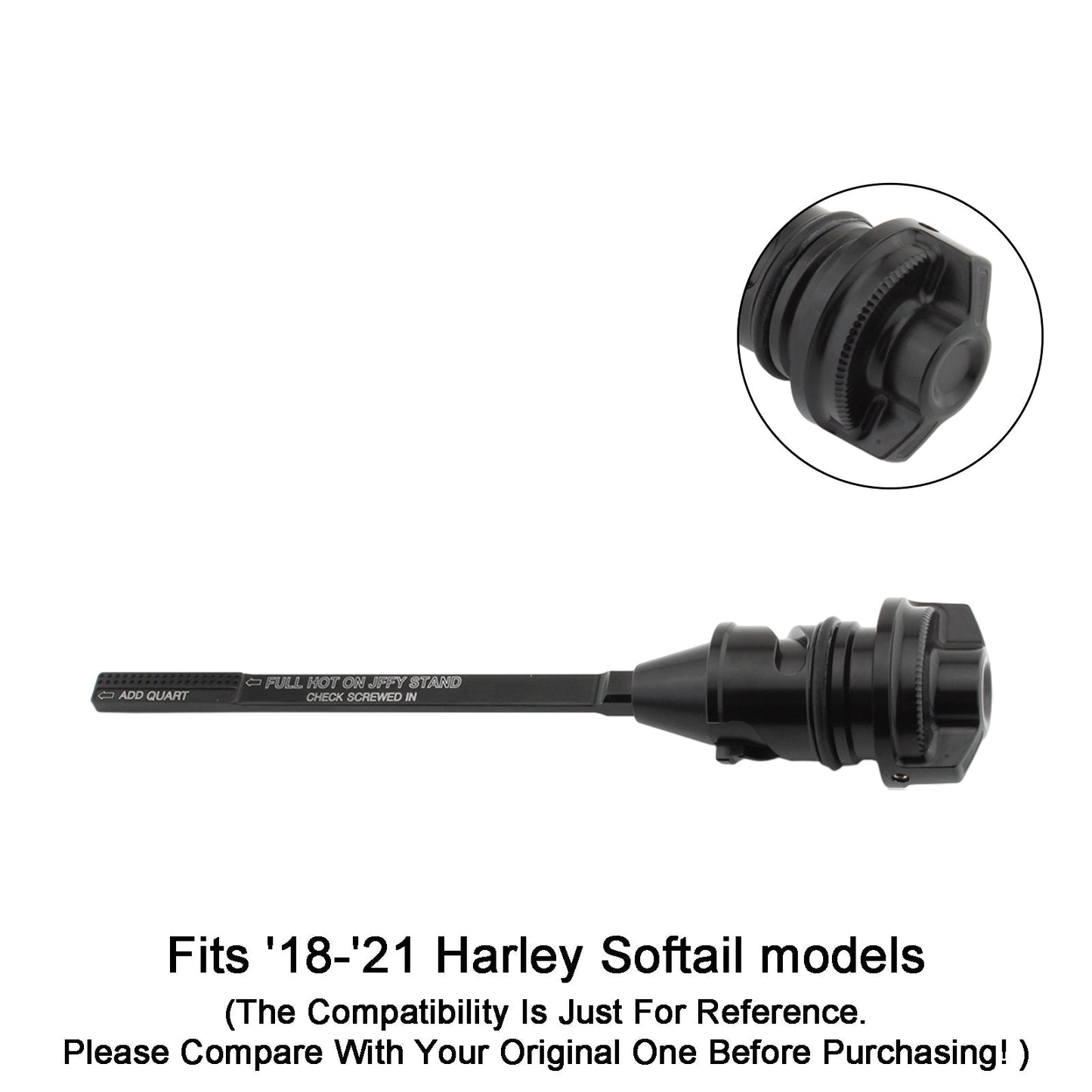 18-22 Softail Breakout Fat Boy 114 Street Bob Oil Dipstick Tank Cap Plug