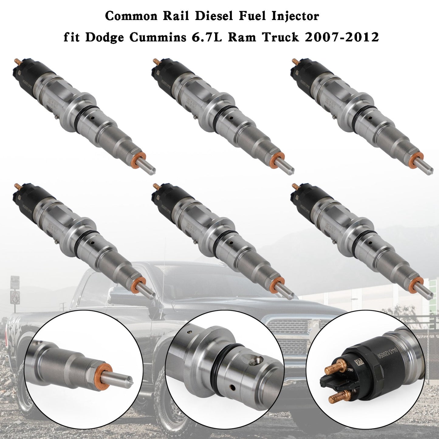 2007-2012 Dodge Pick-up Truck 6.7L 0445120050 Common Rail Diesel Fuel Injector Fedex Express