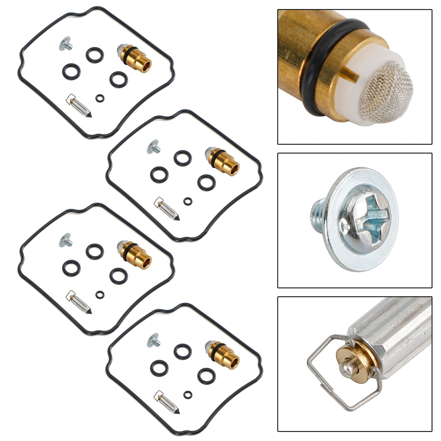 Kit de reparación y reconstrucción de carburador 4X compatible con Yamaha FZR400(1WG)R/RR 88-1990