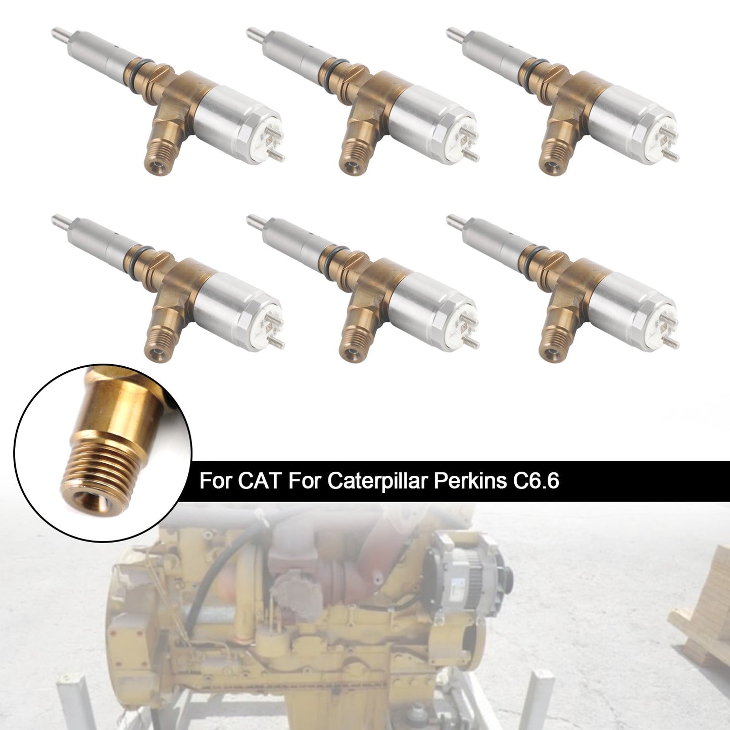 CAT Caterpillar Perkins C6.6 6PS Fuel Injectors 306-9390 2645A749 320-0690