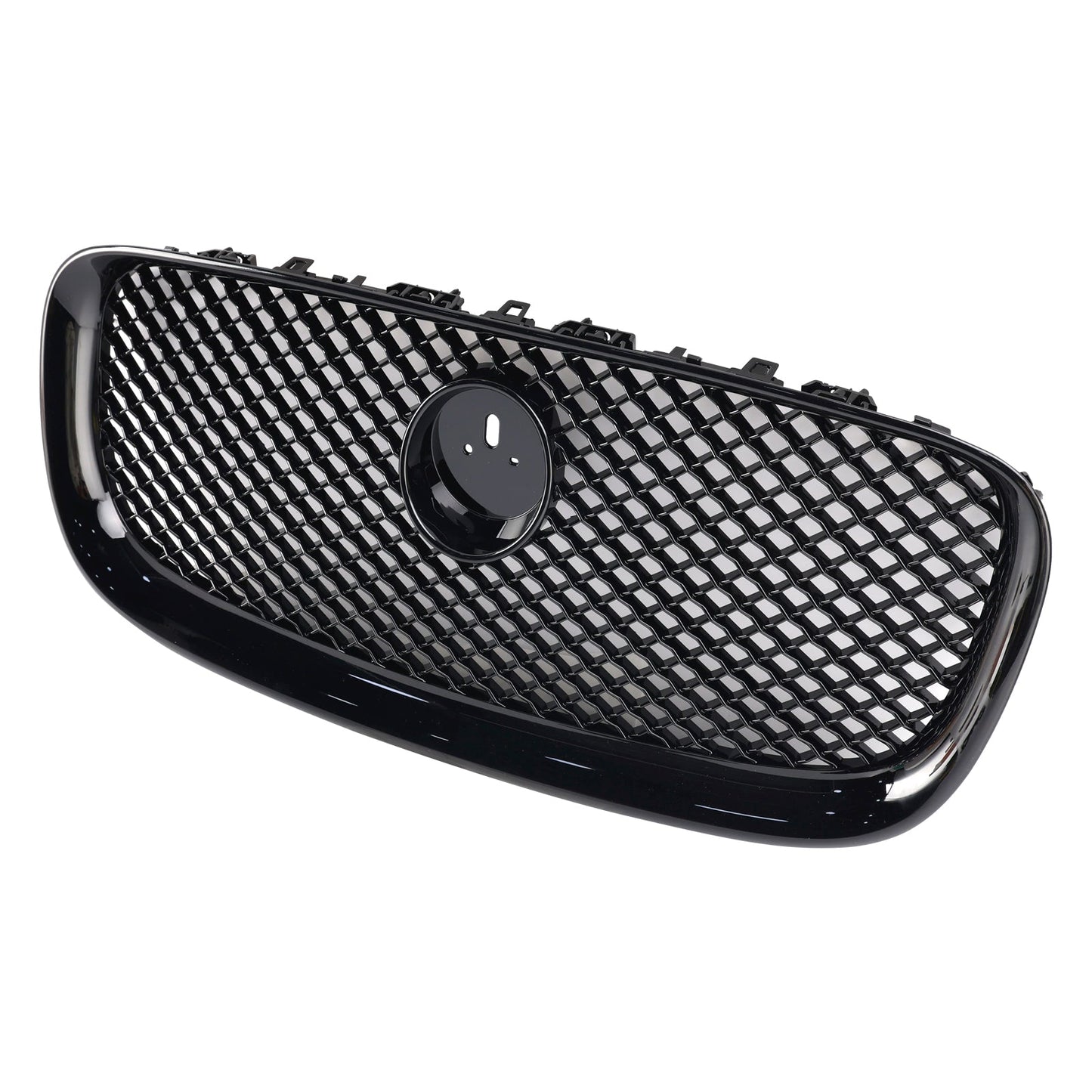 2012-2015 Jaguar XF XF-R Style Front Bumper Grill Grille Gloss Black