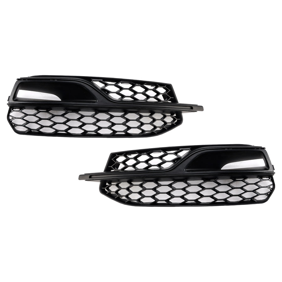 2013-2016 Audi S3 8V 8V3807681L Front Bumper Fog Light Cover Black Grill