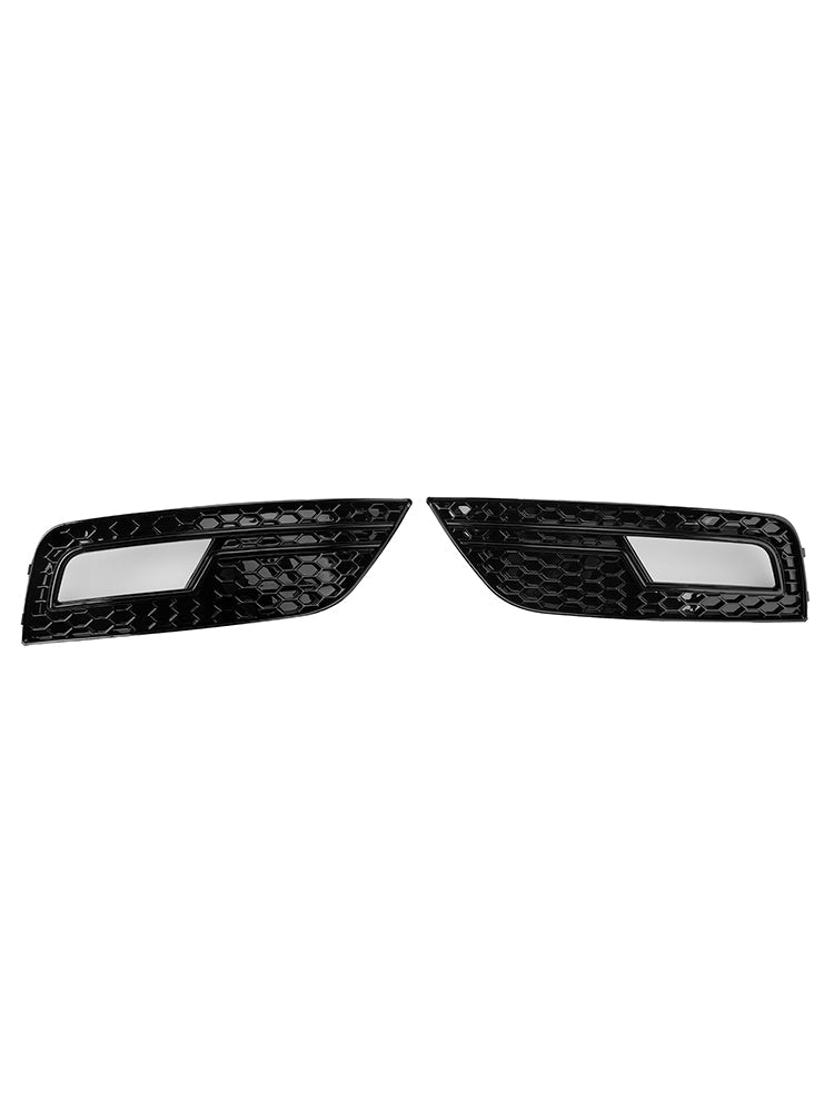 2013-2015 Black Fog Light Cover Grille Fit Audi A4 B8.5 Standard Bumper