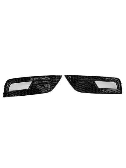 2013-2015 Black Fog Light Cover Grille Fit Audi A4 B8.5 Standard Bumper