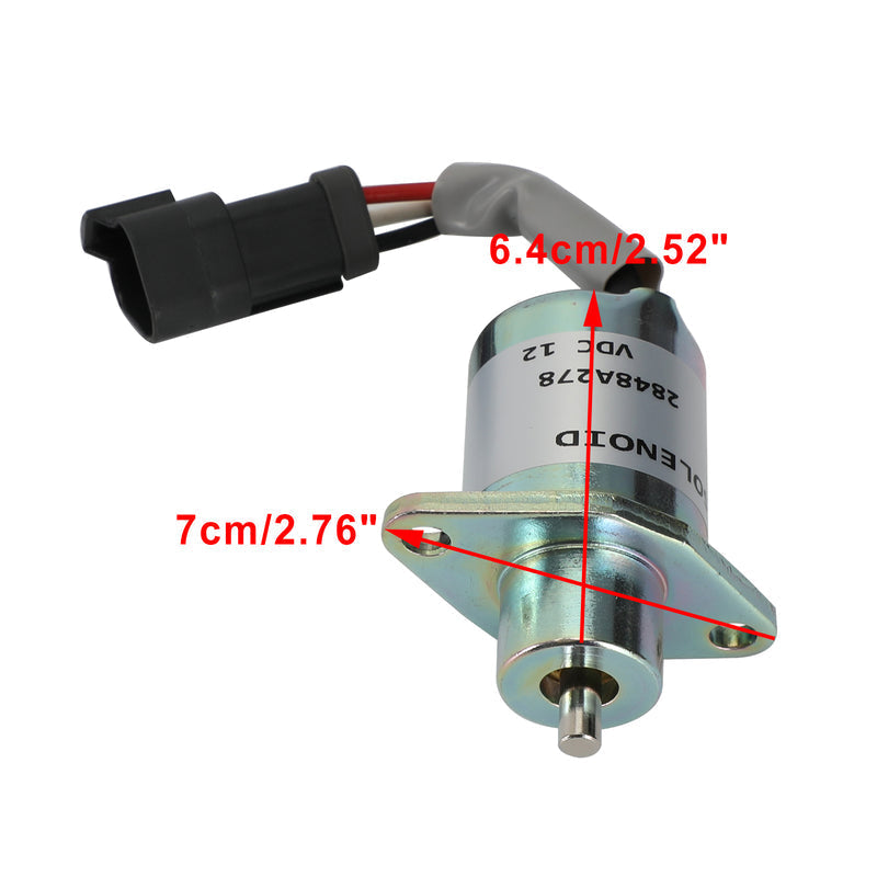 Solenoide de corte de combustible 2848A278 para minicargadoras Caterpillar 246, 216 y 226