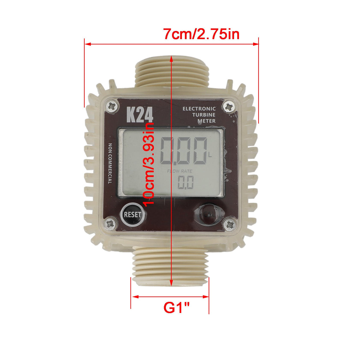 Chemicals Liquid Water K24 Turbine Digital Diesel Oil Fuel Flow Meter Tester