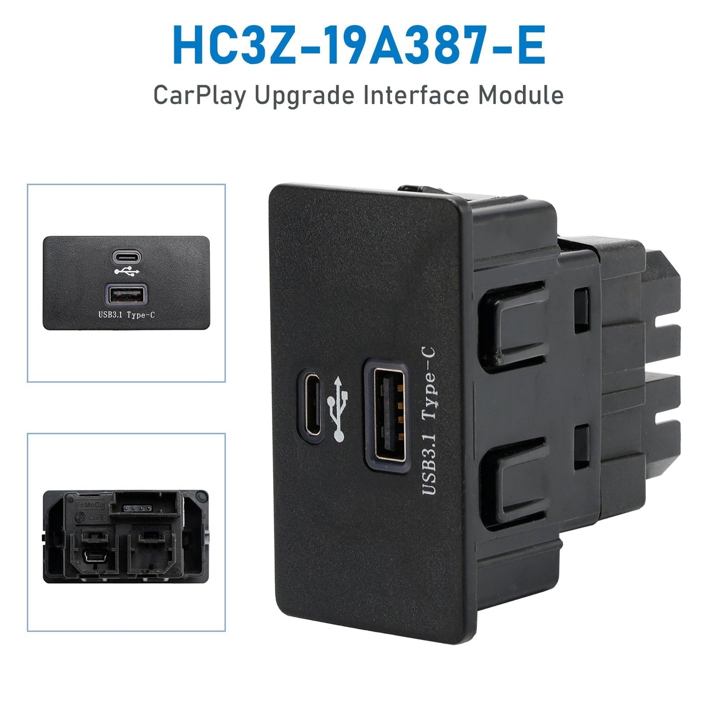 Módulo de interfaz de actualización Apple CarPlay USB para Ford F-250 y F-350 (2017-2022) Sync 3 Media Hub F HC3Z-19A387-E