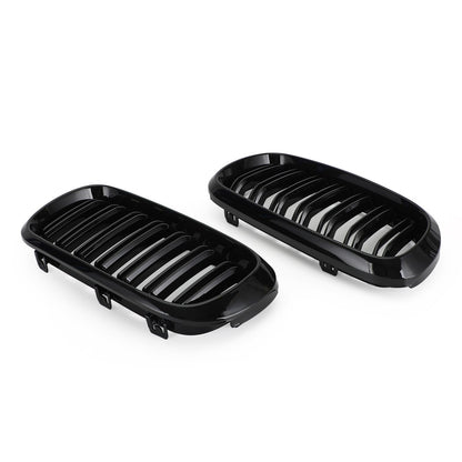 2013-2018 BMW X5 X6 X5M X6M xDrive35i/xDrive50i/xDrive40e/xDrive30d/M50d Front Kidney Gloss Black Grille