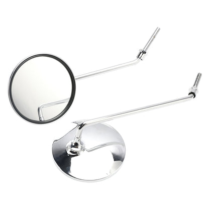 Honda C50 C65 C70 C90 C50M C65M C70M CT70 S90 CL90 CM91 CM90 CB100 CL100 CB125S 88120-086-812 Chrome Rearview Mirrors Left and Right M8x1.25