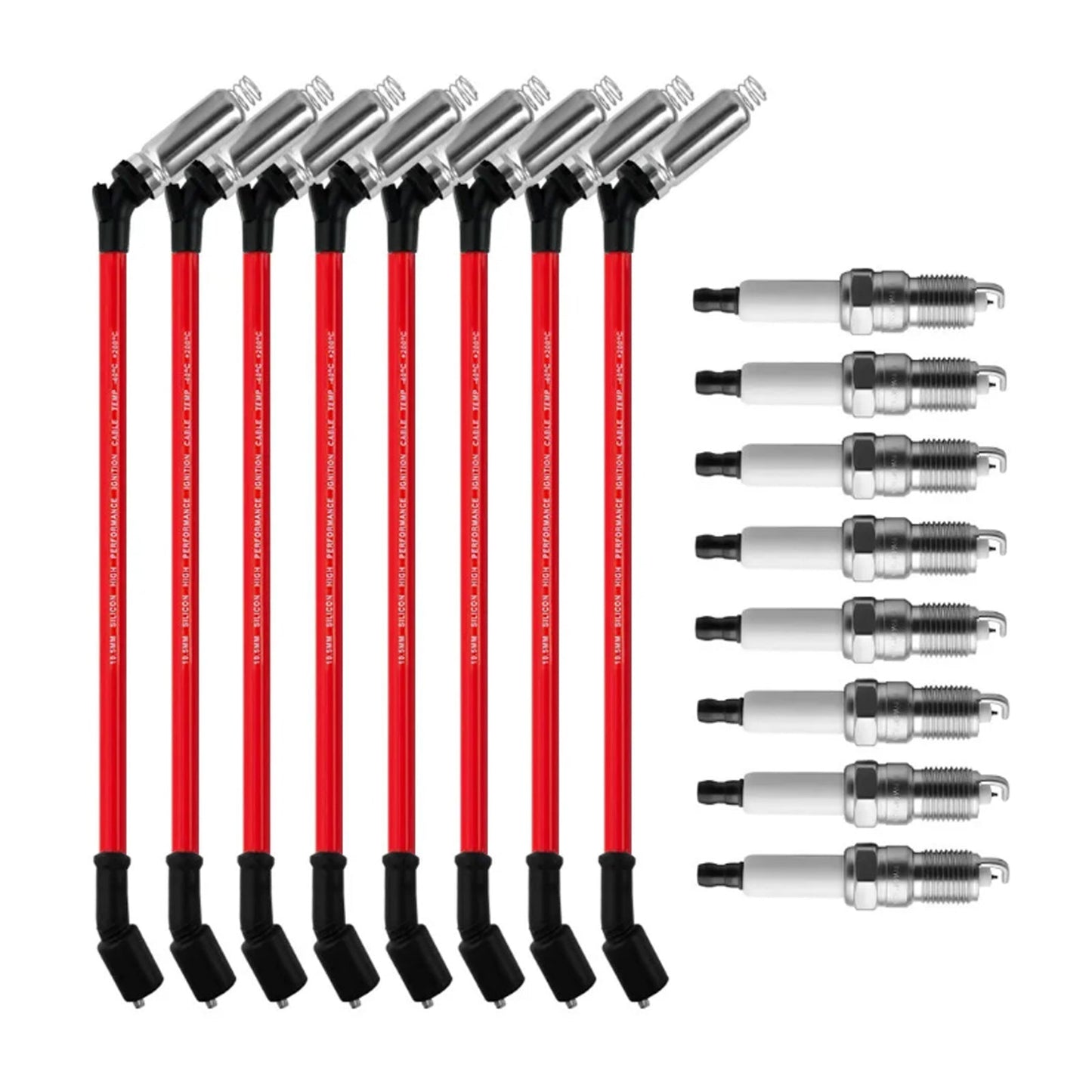 Buick Rainier 5,3 L V8 2005-2007, 8 bougies d'allumage + fils 10,5 mm, 19299585 41962