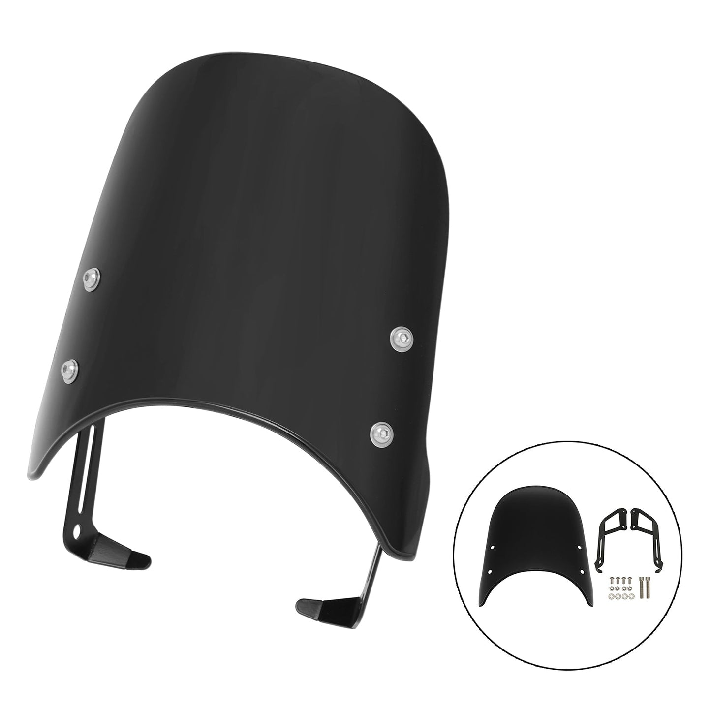 Pare-brise noir pour Scrambler 1200 XC XE 19-23 et Street Twin 900 16-23