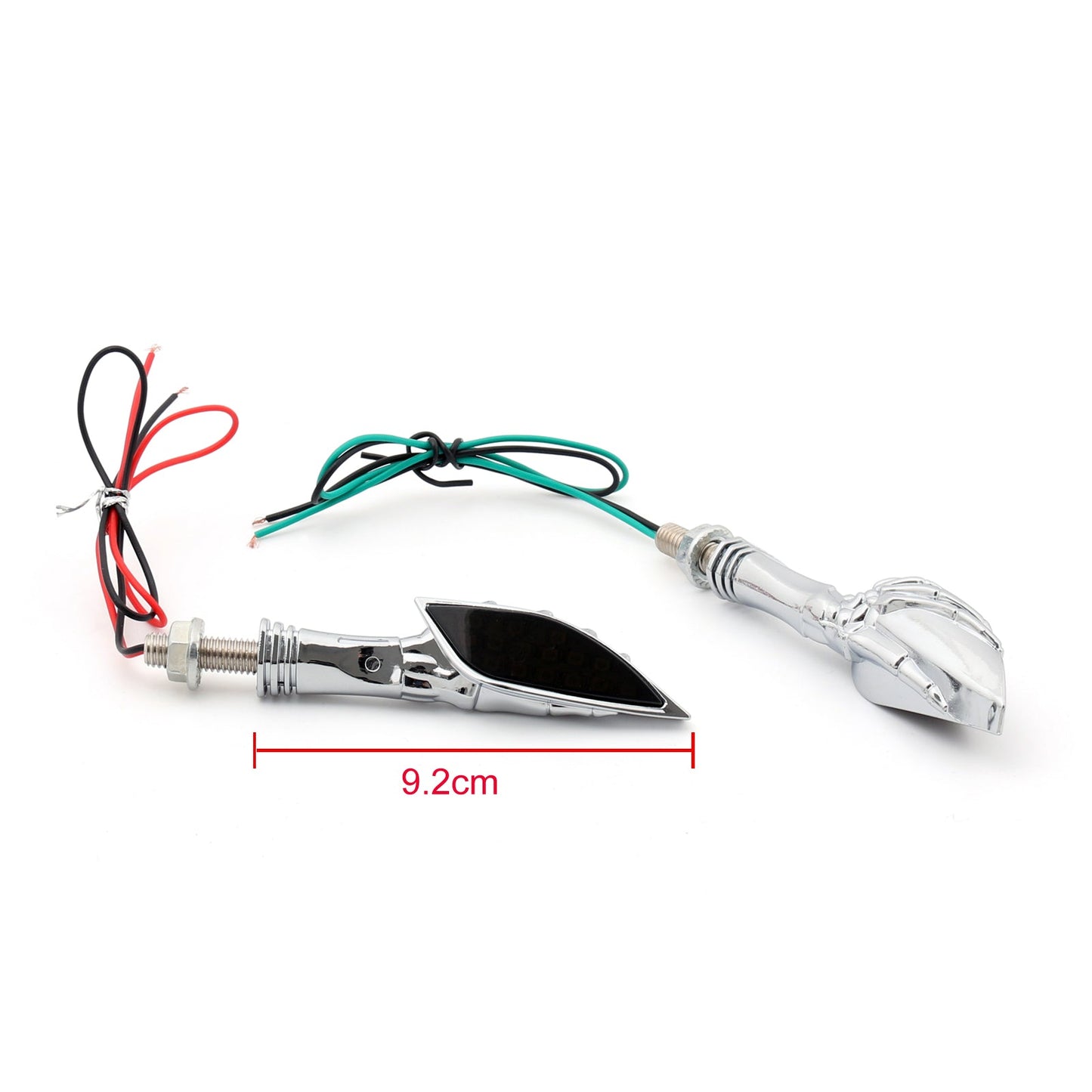 Clignotants LED universels à main squelette pour moto
