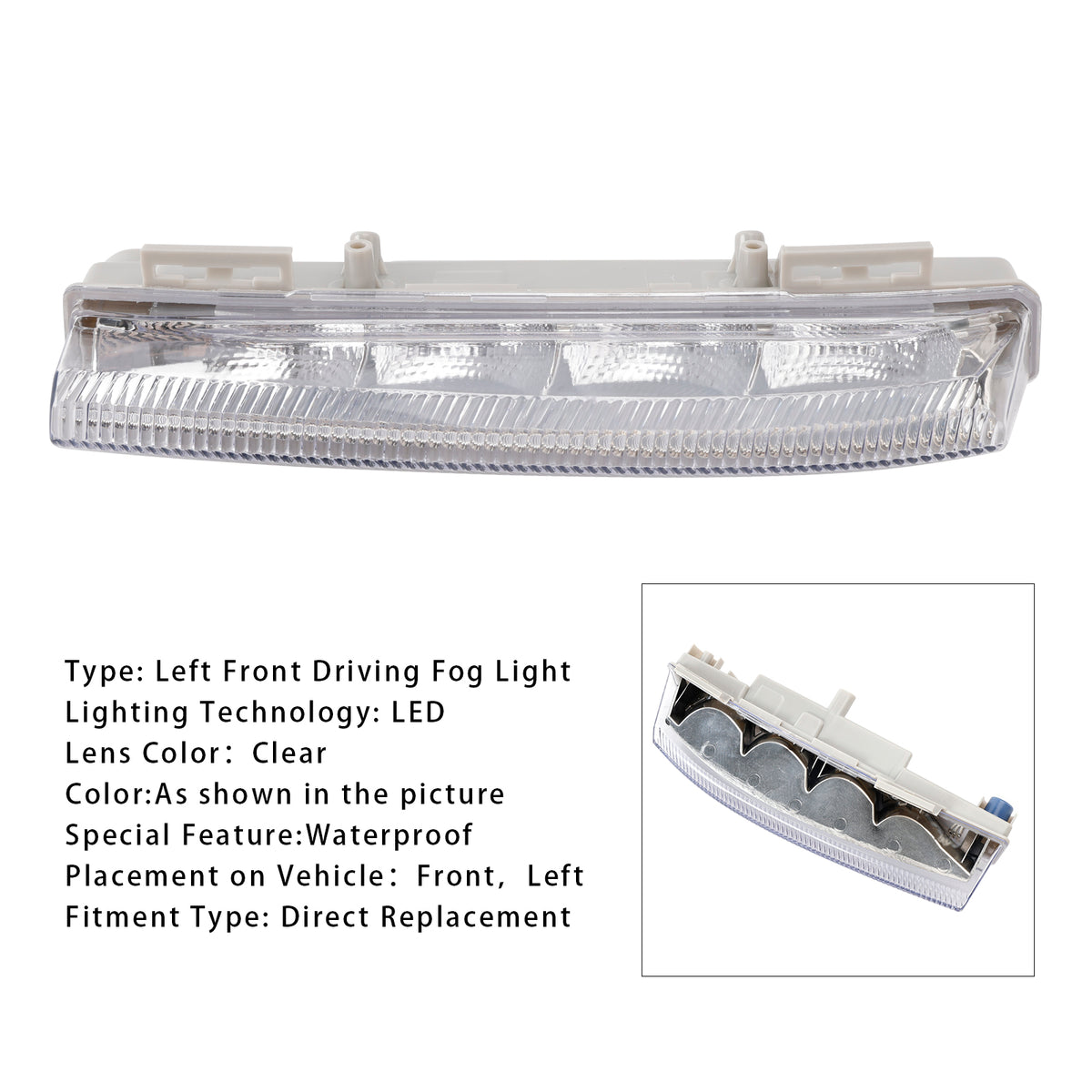 2007-2014 Mercedes Benz W204 S204 W212 LED Daytime Running Left Fog Lights