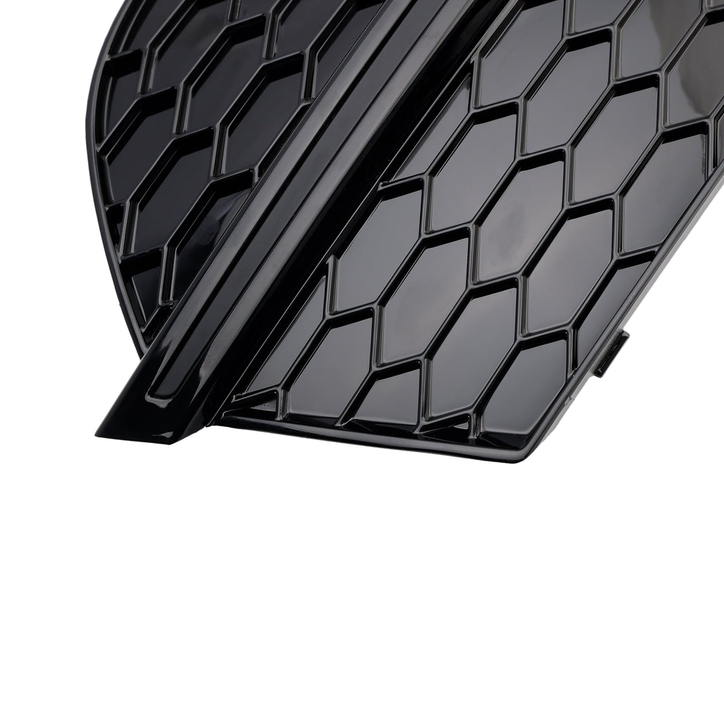 2013-2015 Audi Q3 RSQ3 Style Honeycomb Front Fog Light Covers Gloss Black