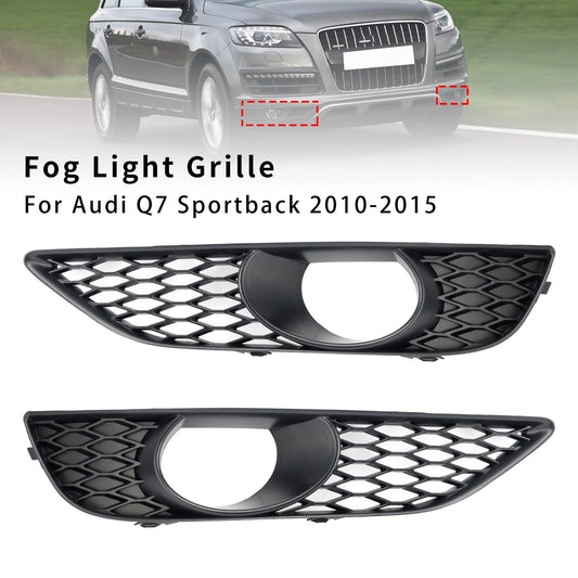 2010-2015 2PCS Front Bumper Fog Light Grill Lamp Cover Fit Audi Q7 Sportback