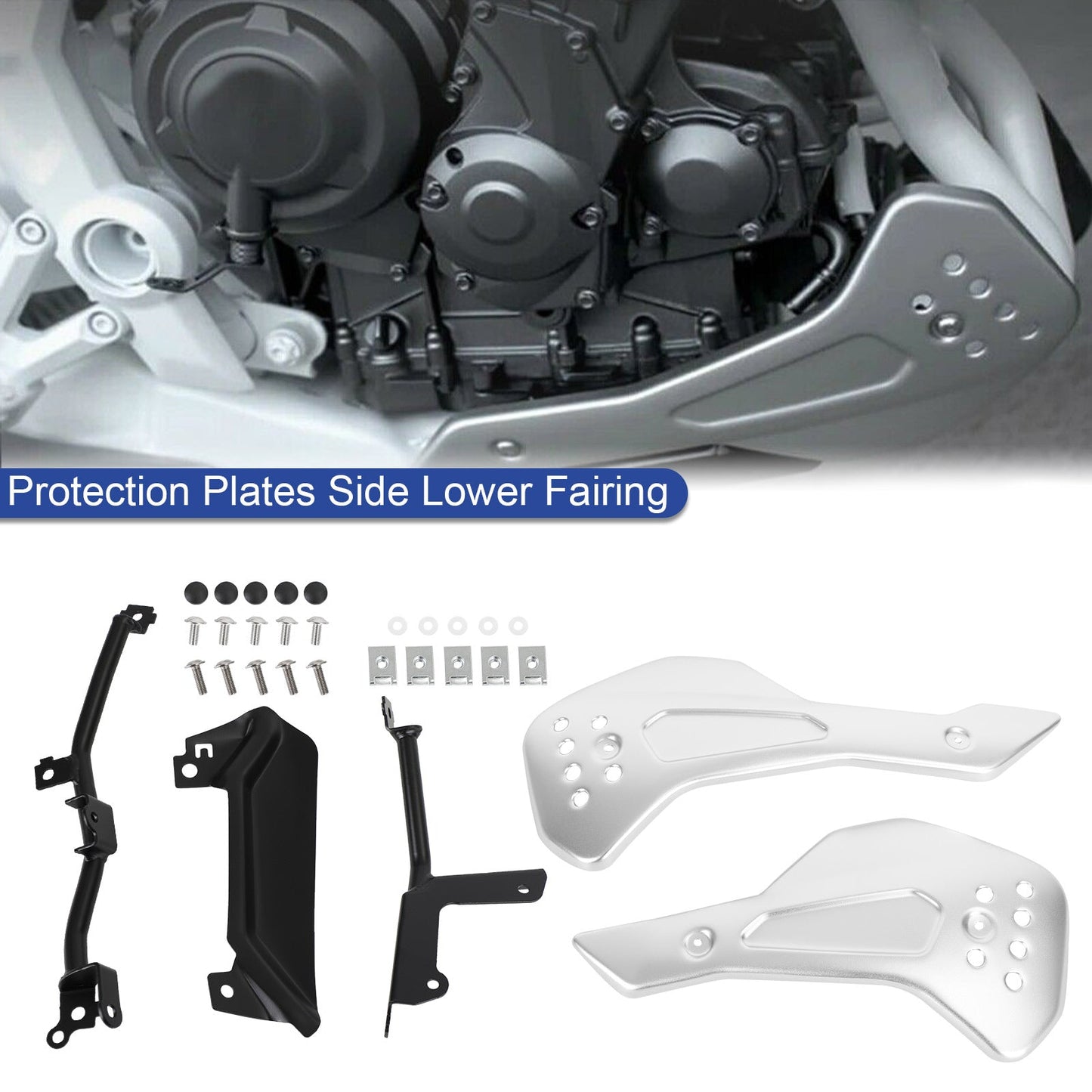 Lower Engine Belly Protection Plates Side Fairing For Trident 660 2021