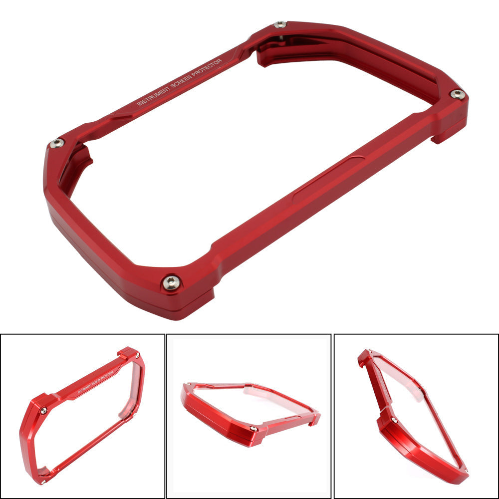 Cubierta protectora de aluminio para velocímetro, color negro, compatible con BMW R1200 Gs 18-20 R1250 Gs 19-20, color rojo