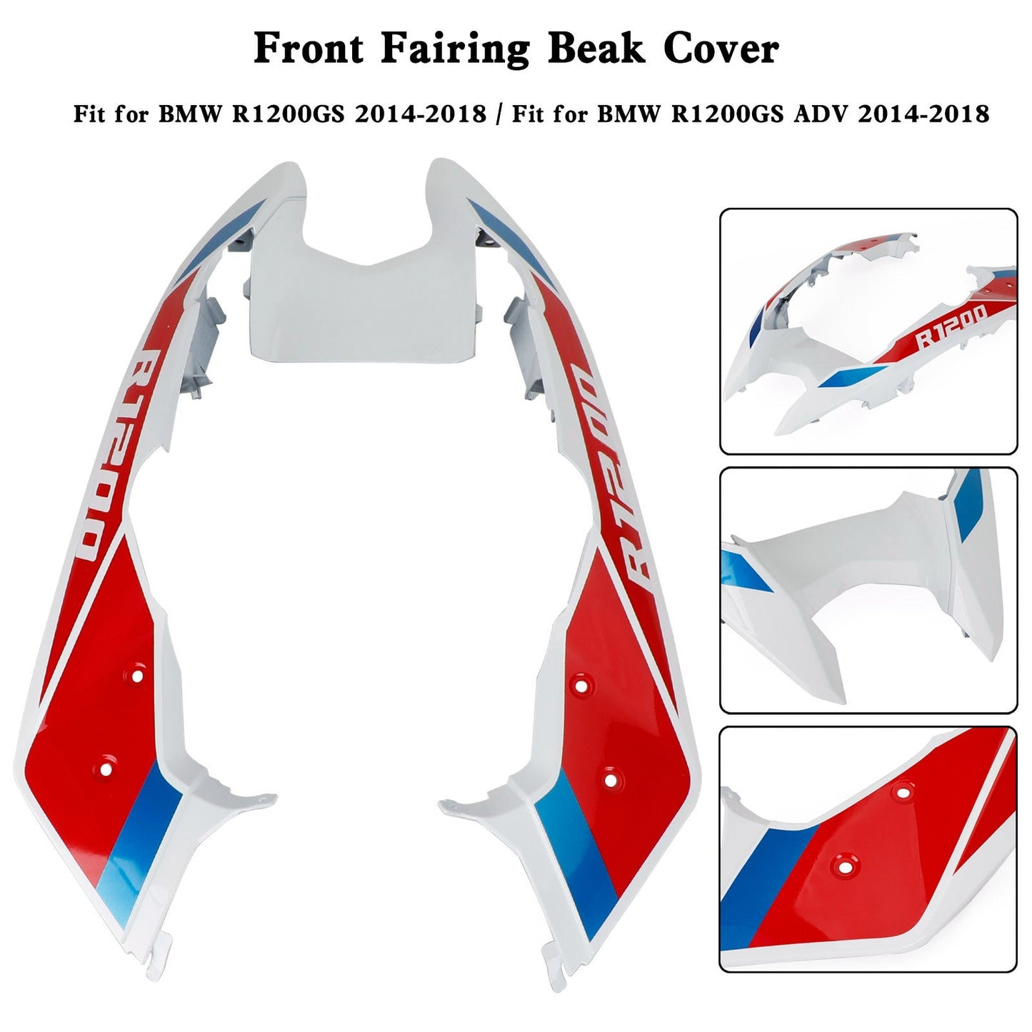 Front Nose Fairing Beak Fender Cover For For BMW R1200GS / ADV 2014-2018