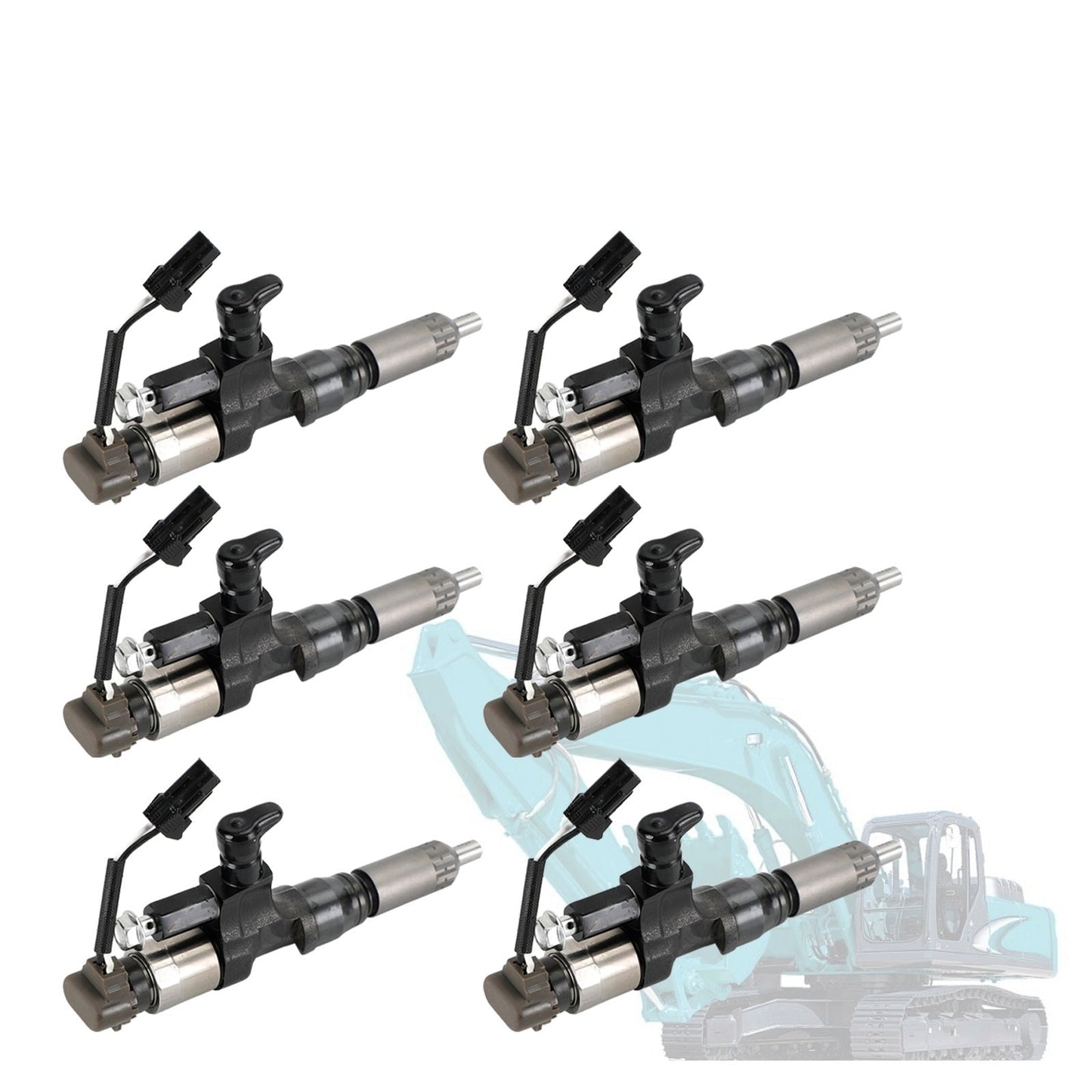 Injecteurs de carburant pour excavatrice Hino J08E Kobelco SK330-8 SK350 6 pièces 095000-6593 CB84034501S 23670-E0010
