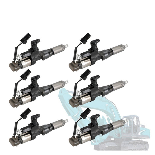 Injecteurs de carburant pour excavatrice Hino J08E Kobelco SK330-8 SK350 6 pièces 095000-6593 CB84034501S 23670-E0010
