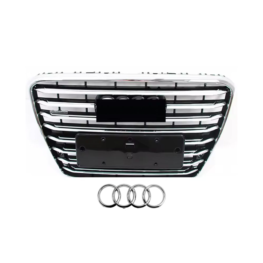 2010-2014 Audi A8 D4 High Quality ABS Chrome Black Front Bumper Grill 4H0853651