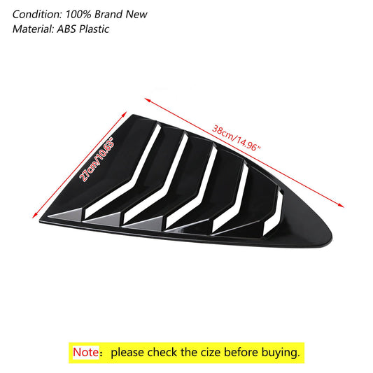 Side Window Louver GlossBlack For 2013-2018 Scion FRS BRZ Toyota 86 G