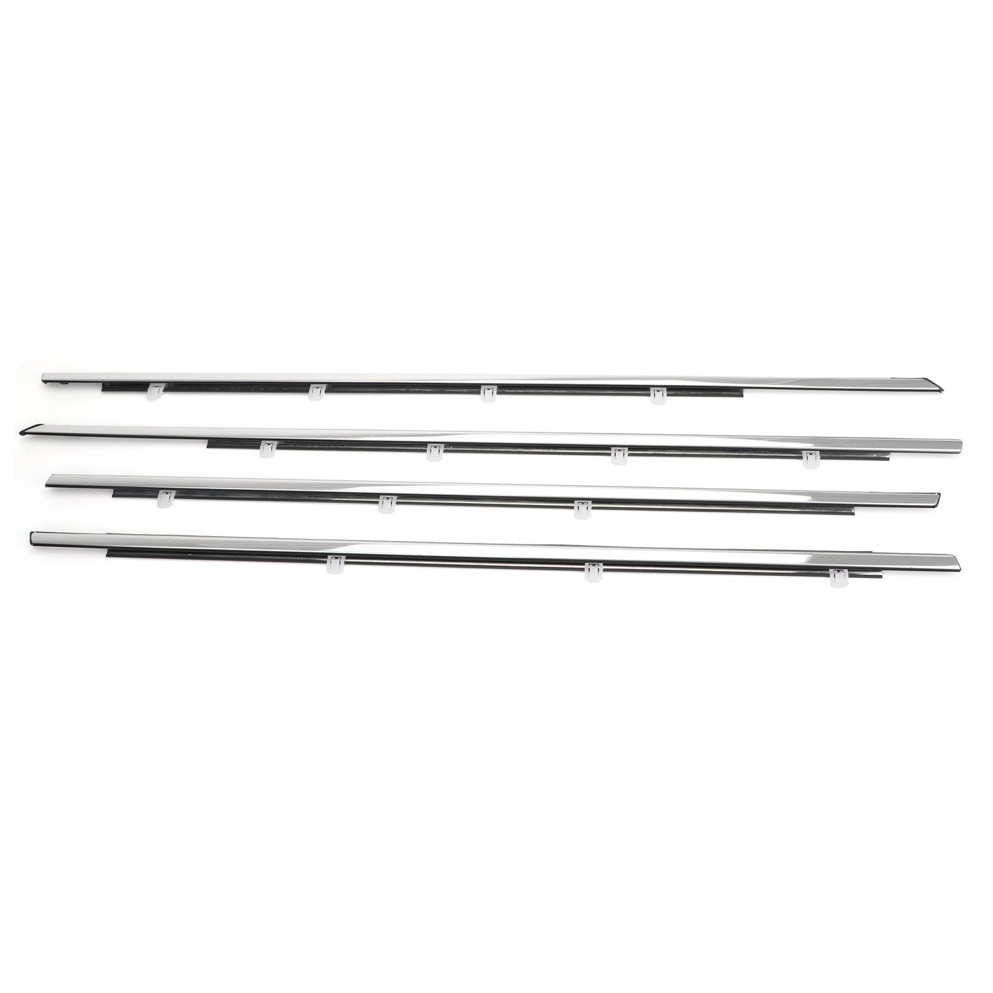 2008-2012 Accord 4pcs Chrome Weatherstrip Window Moulding Trim Seal Belt 72410-TA0-A01