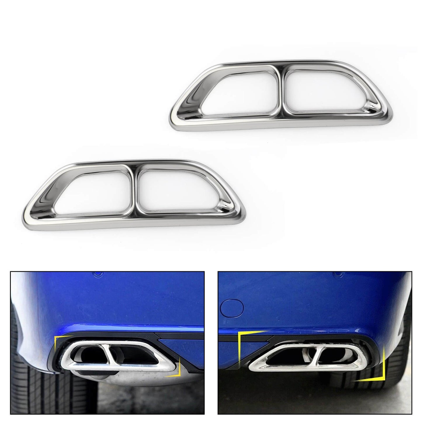 Embellecedor de tubo de escape trasero para Honda Accord 2018-2019 (2 piezas)