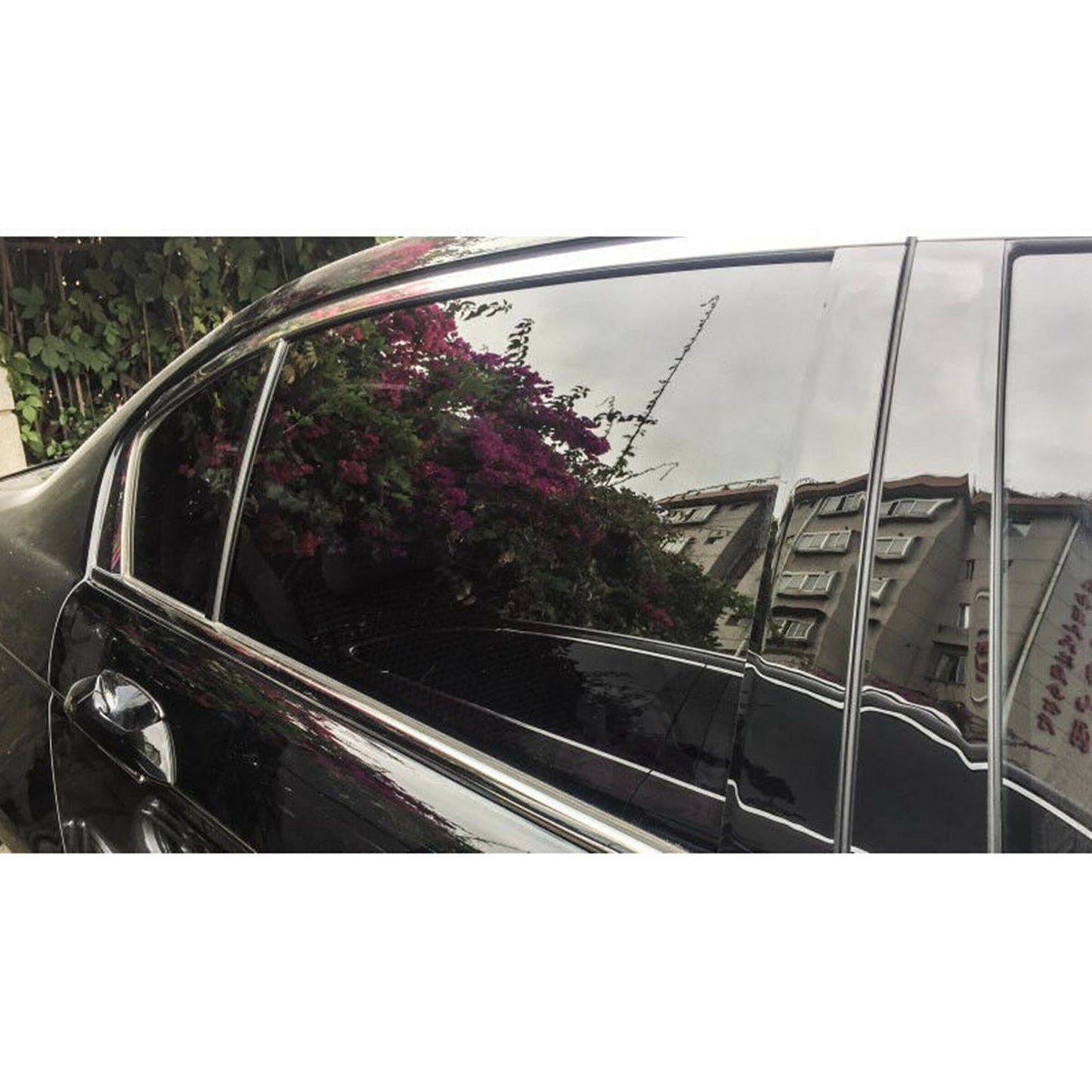 2008-2012 Honda Accord Black Pillar Posts 6pcs Cover Door Trim Window Decal