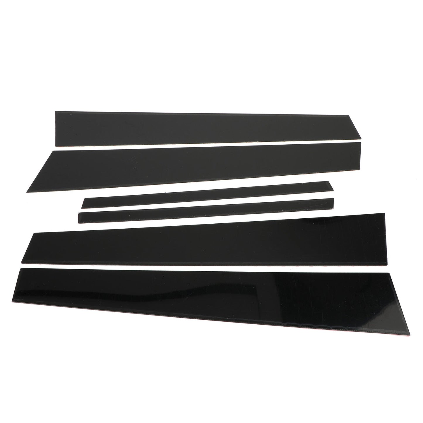 2008-2012 Honda Accord Black Pillar Posts 6pcs Cover Door Trim Window Decal