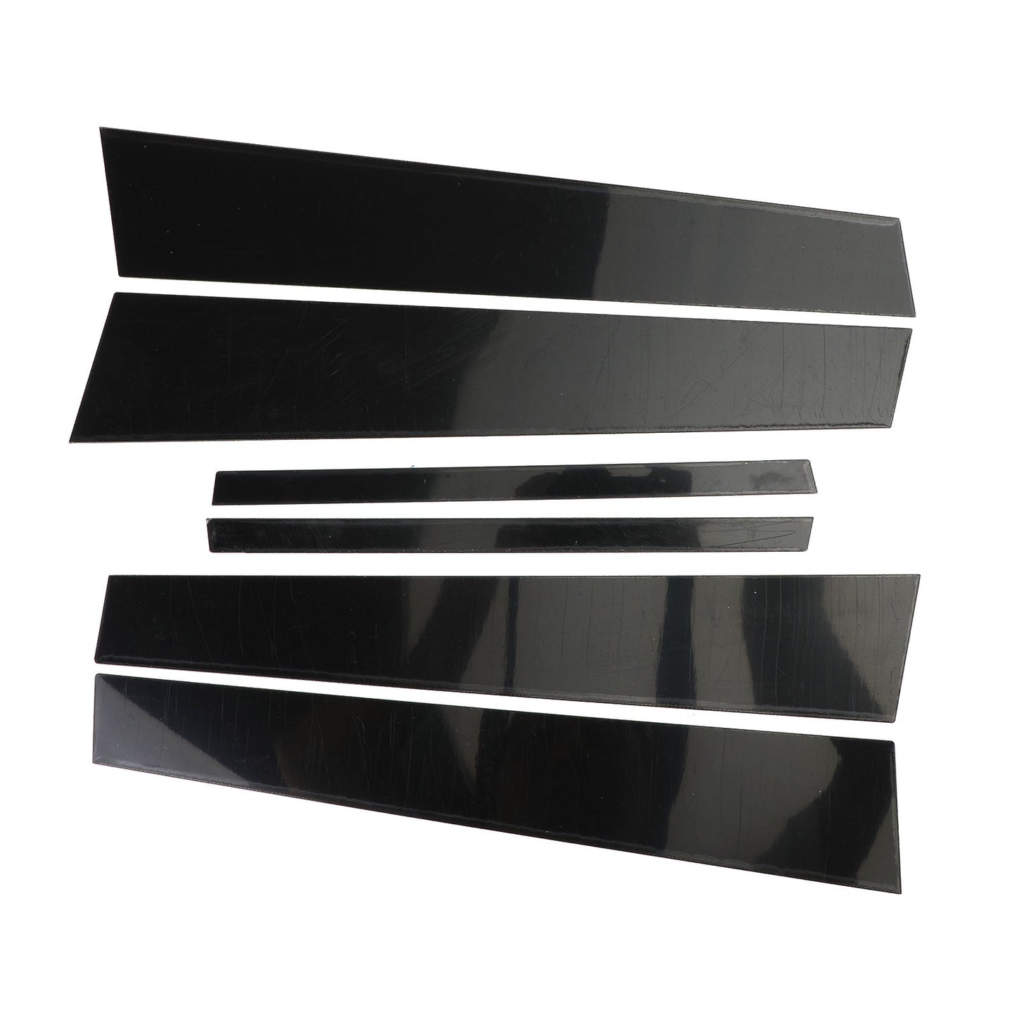 2008-2012 Honda Accord Black Pillar Posts 6pcs Cover Door Trim Window Decal