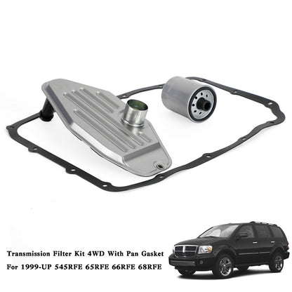 2007-2009 Chrysler Aspen 5 SP R/4WD V8 4.7L/5.7L Transmission Filter Kit 4WD With Pan Gasket 5013470AD 4799662 5179267AC Generic