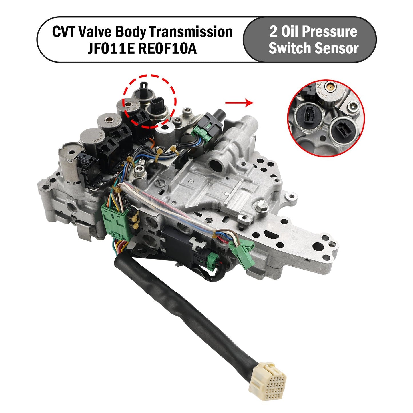 CVT Valve Body Transmission JF011E RE0F10A F1CJA 33470 Fit 2007-2017 Jeep Compass/Patriot