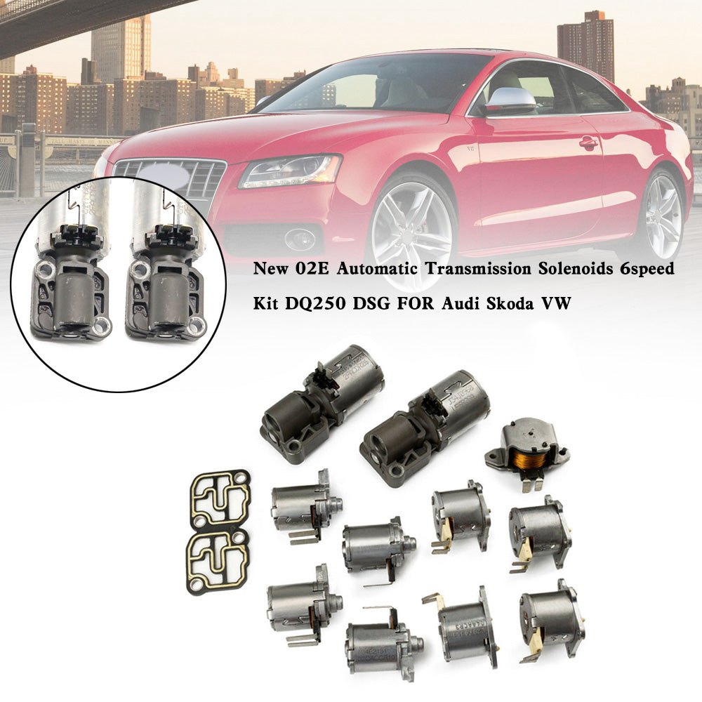 02E927770AL 02E325025AJ Nouveau kit de solénoïdes de transmission automatique 02E 6 vitesses DQ250 DSG pour Audi Skoda VW Generic