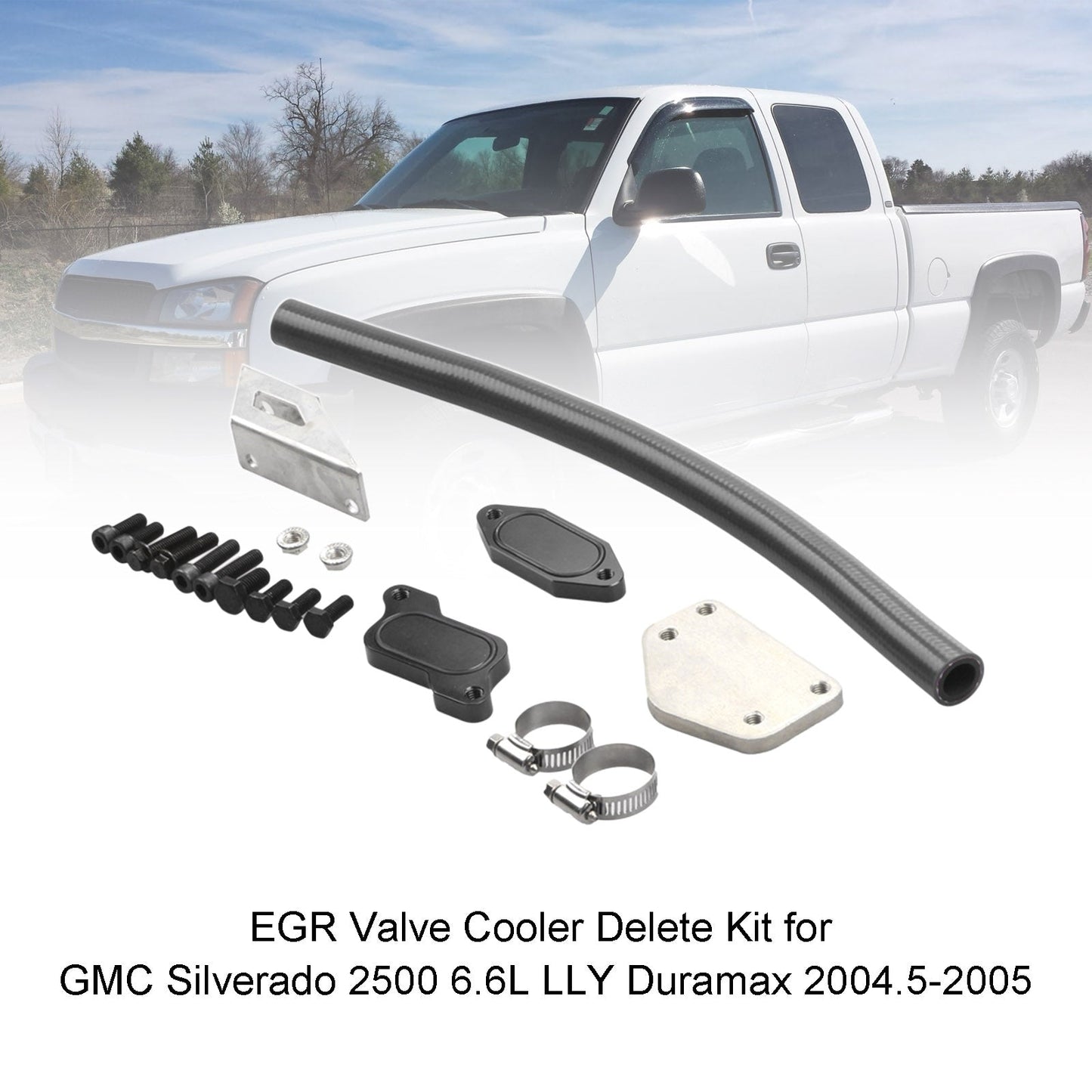 2004.5-2005 GMC Silverado 2500 6.6L LLY Duramax EGR Valve Cooler Delete Kit