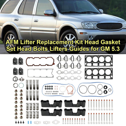 2007-2014 Chevy t Suburban 1500 5.3L 5328CC AFM Lifter Replacement Kit Head Gasket Set Head Bolts Lifters Guides