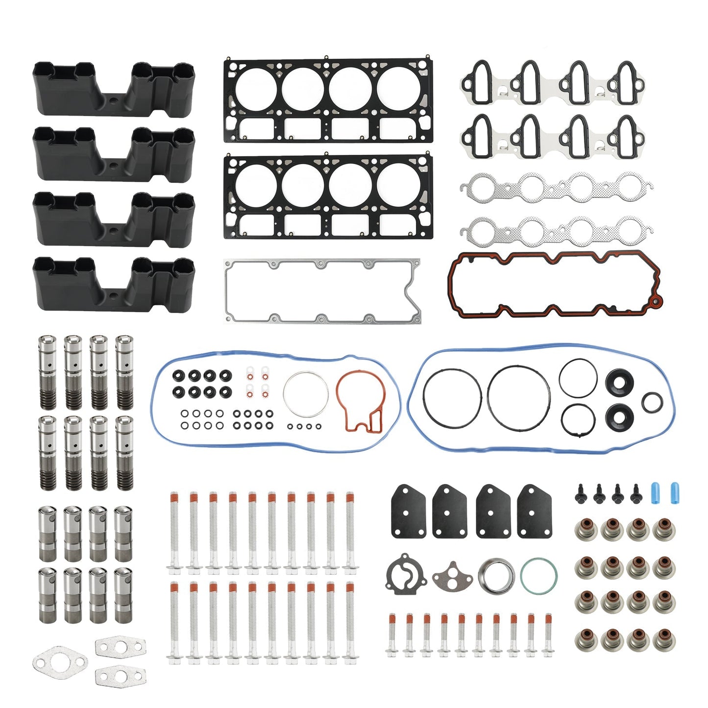 2005-2013 Chevy Silverado 1500 5.3L 5328CC 325CID V8 AFM Lifter Replacement Kit Head Gasket Set Head Bolts Lifters Guides