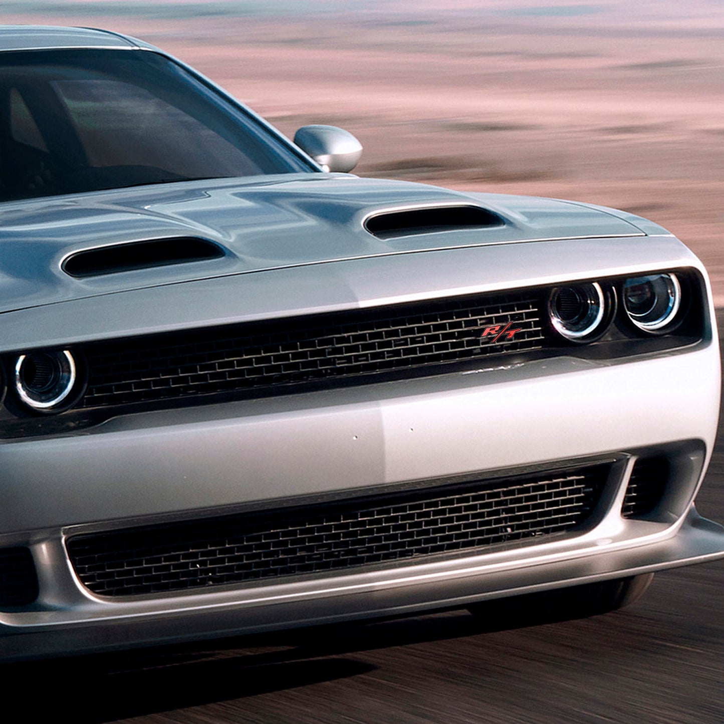 R/T Badge Front Bumper Grille Emblem for Dodge Charger Challenger Red / Chrome / Black / Red Black Badge