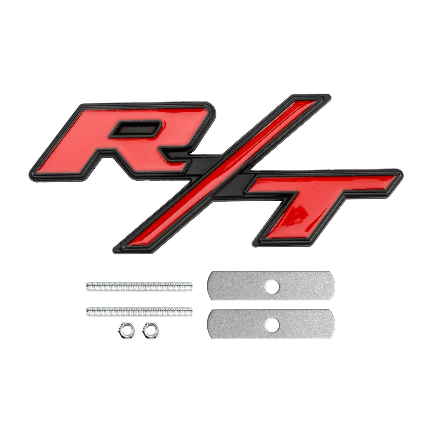 R/T Badge Front Bumper Grille Emblem for Dodge Charger Challenger Red / Chrome / Black / Red Black Badge