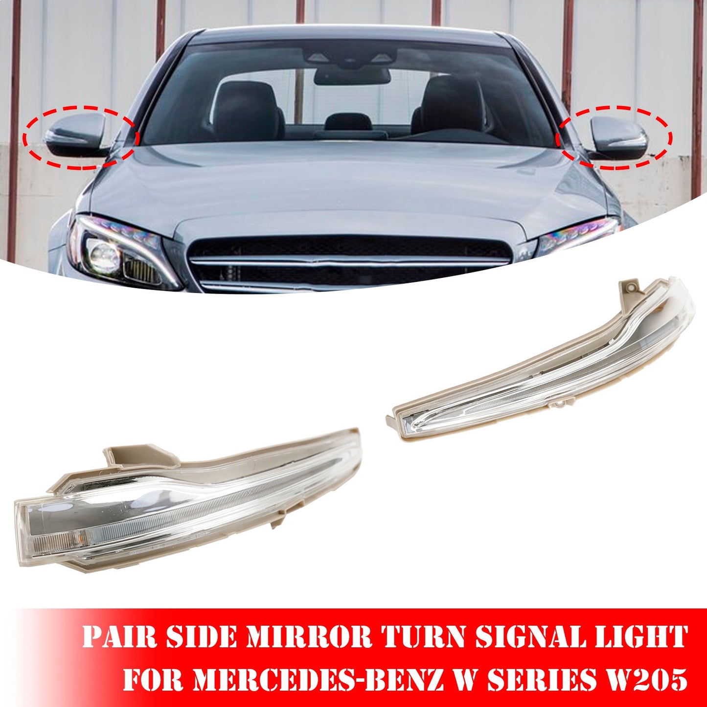 2016-2020 Benz E-Class W213 C238 Coupe Pair Side Mirror Turn Signal Light A0999067401 A0999067301