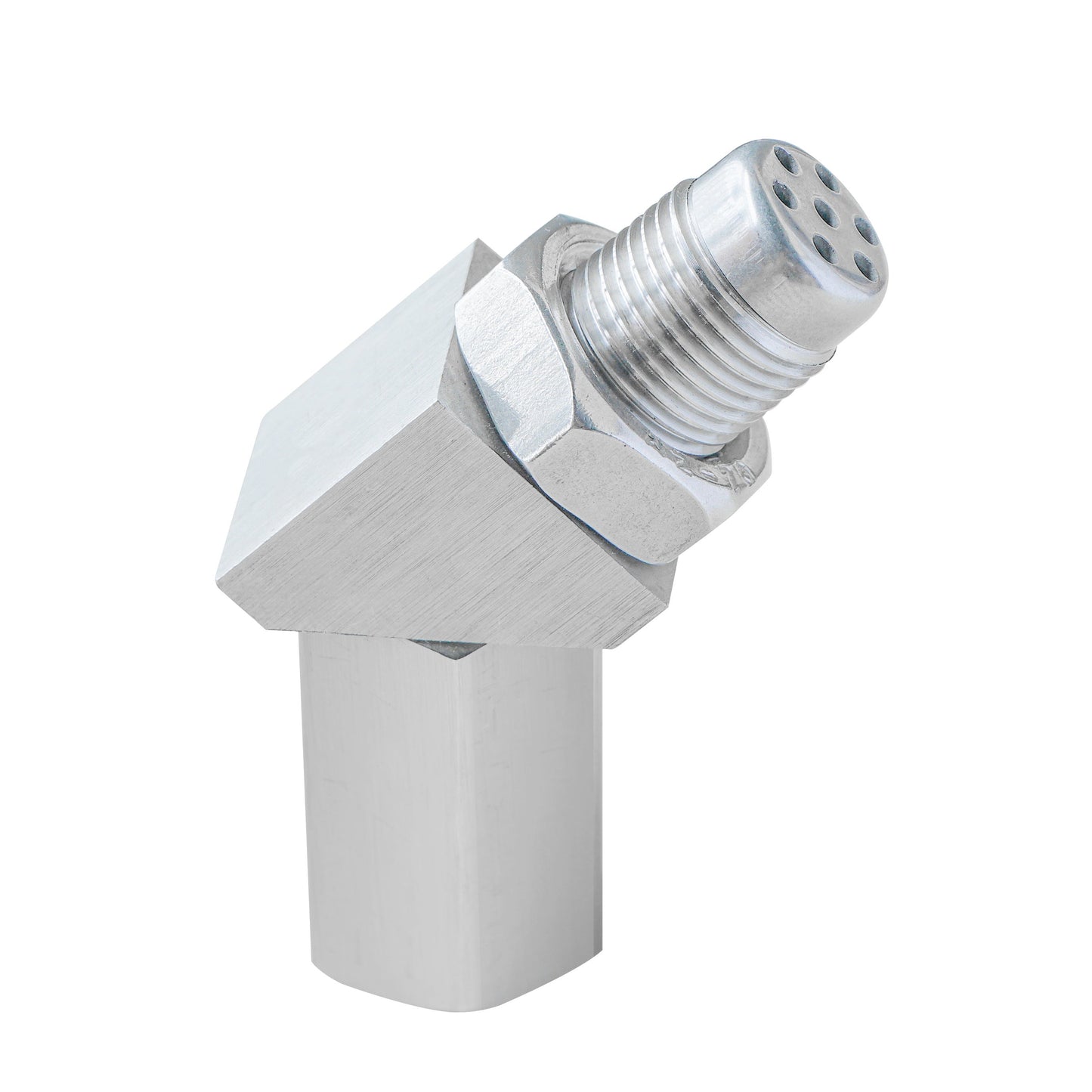 Mini convertidor catalítico de 45 grados, eliminador de sensor de O2, adaptador de luz de verificación del motor CEL M18X1.5