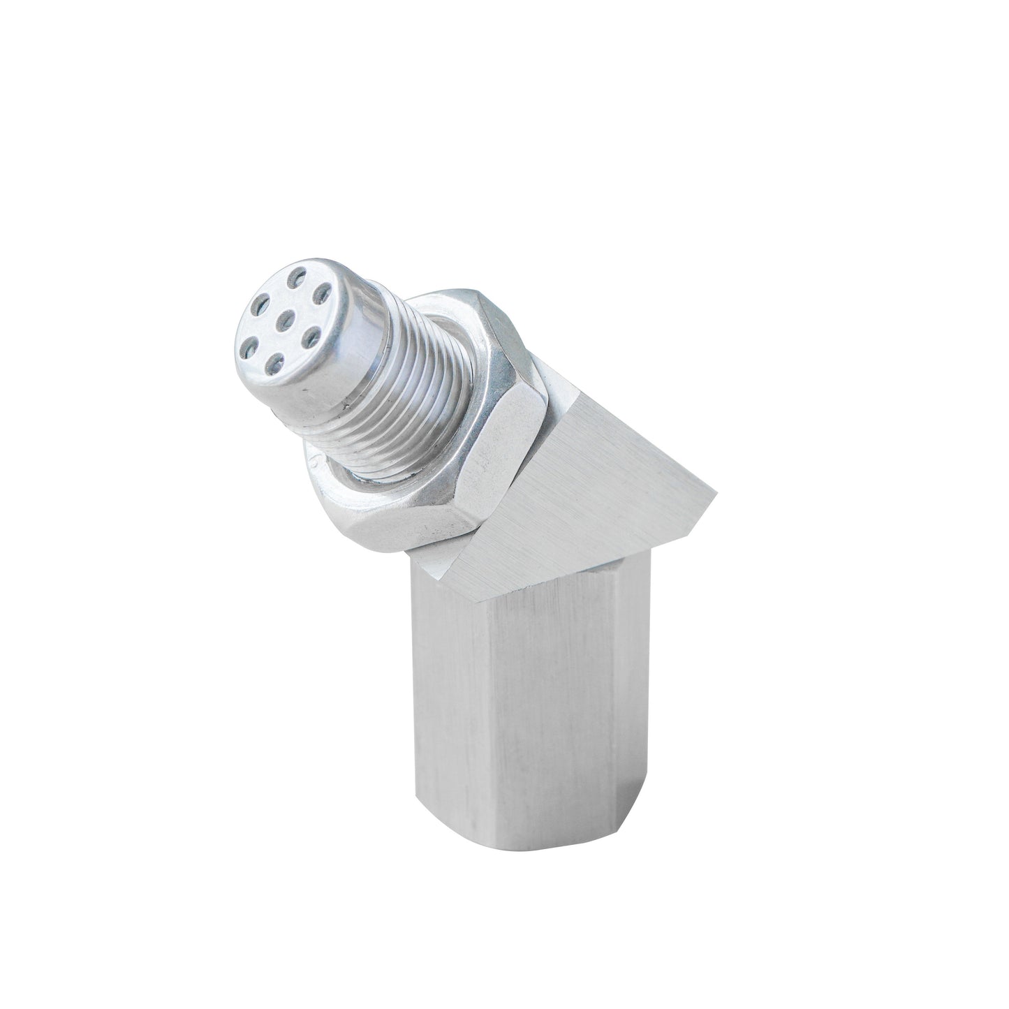 Mini convertidor catalítico de 45 grados, eliminador de sensor de O2, adaptador de luz de verificación del motor CEL M18X1.5